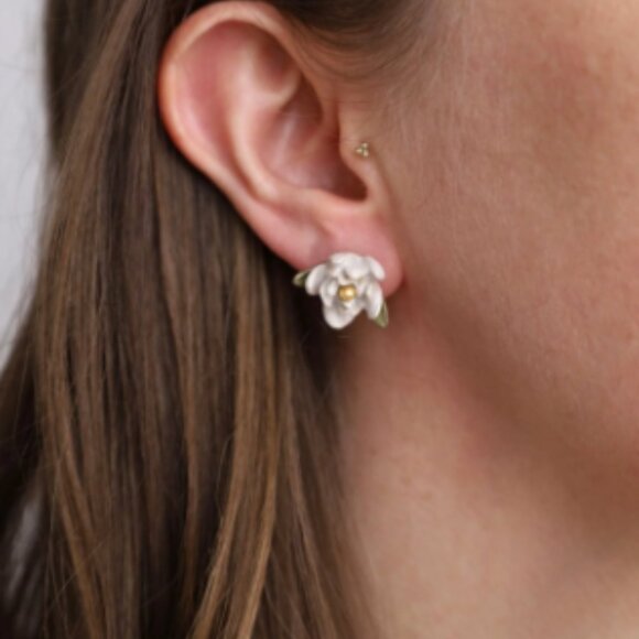 NIB Michael Michaud Magnolia Post Earrings - Picture 3 of 3